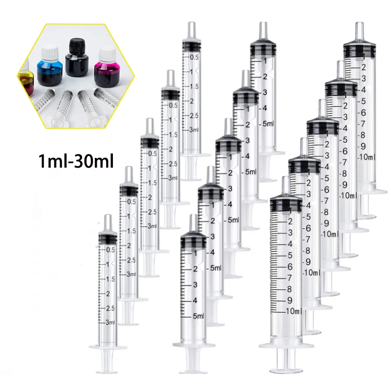 영양제 수경법 측정용 플라스틱 재사용 주사기, 주방 도구, 1ml-10ml, 2-20 개