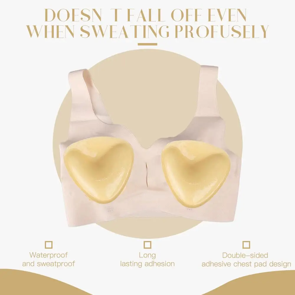 Monoka 푸시업 패드, 자체 접착 브래지어, 양면 접착, 젖꼭지 커버, 2 인 1 푸시패드, 비키니용 가슴 강화제