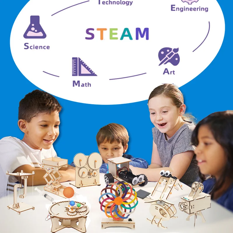 DIY 물리적 모델 과학 실험 교육 장난감 학교 아이를위한 수제 소규모 생산 조립 공예 기술 프로젝트