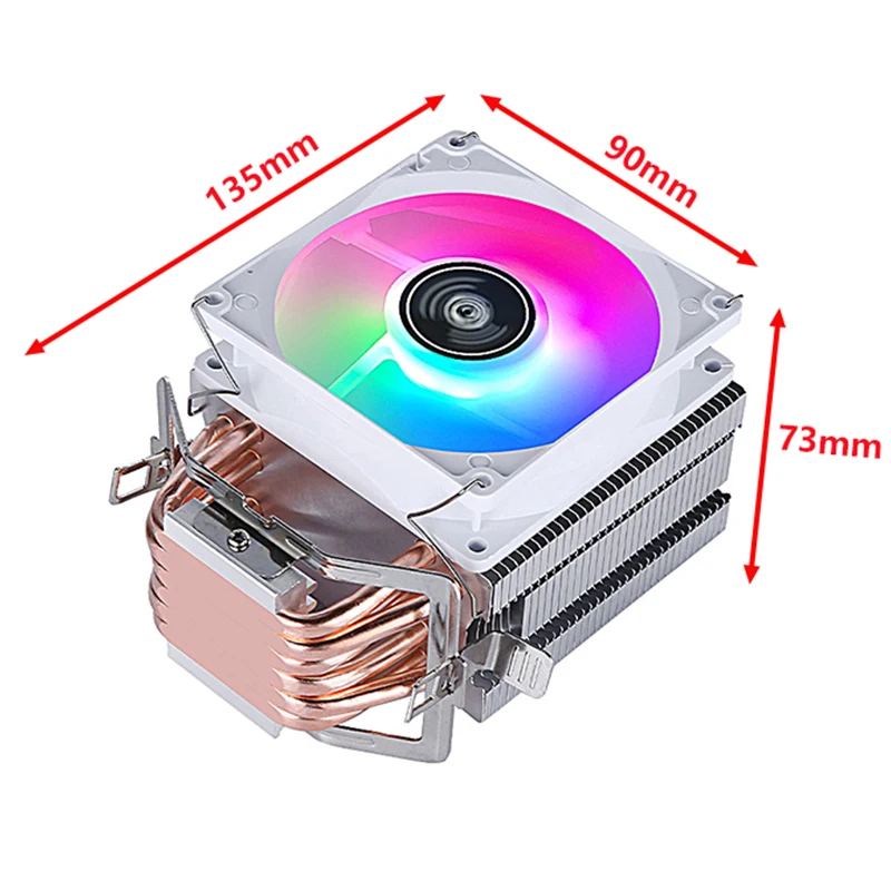 PC 공냉식 라디에이터 CPU 냉각 팬 2/4/6 히트 파이프 쿨러 LGA2011 x79 x99 E5 2066 2099 115x 1200 1700 i5 i7 AMD 설치