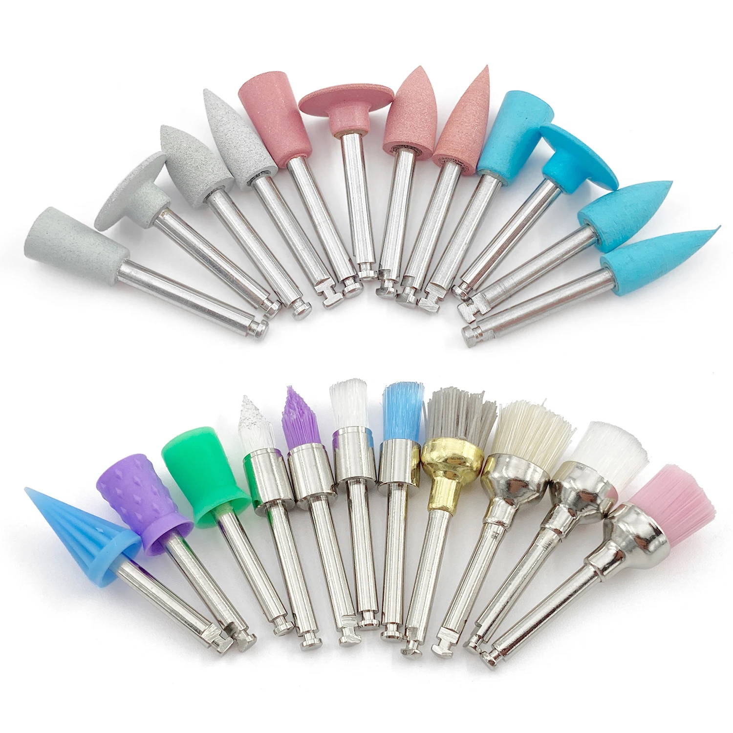 WELLCK 치과 실리콘 그라인딩 헤드 저속 기계 연마 용 치아 폴리 셔 치과 도구 치과 실험실 12pcs/10pcs/Pack