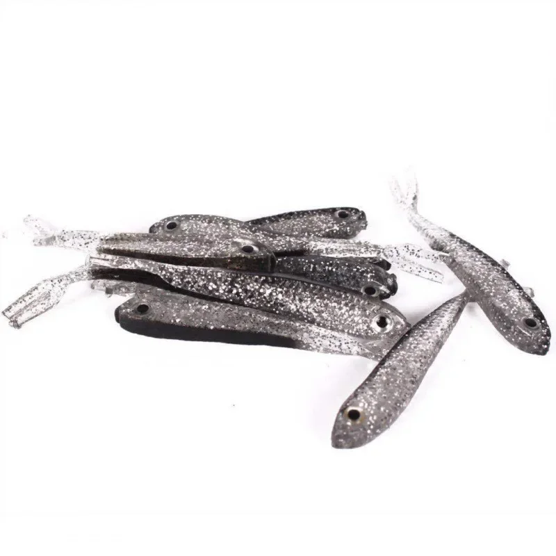 5Pcs 소프트 루어 7cm/6g 분할 꼬리 리드 물고기 Swimbaits 후크와 바닷물에 대 한 실리콘 인공 낚시 미끼
