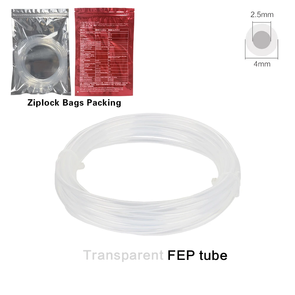 Bambu Lab P1P AMS A1 미니 3D 프린터 PTFE 튜브 테프론토 파이프 보우덴 압출기 1.75mm ID2.5mm OD4mm Bambulab 필라멘트 부품