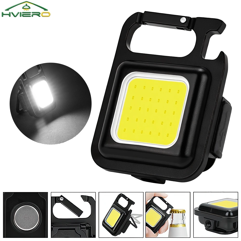 COB 작업 조명 손전등 미니 손전등 키체인 휴대 LED 방수 USB 충전, 편리한 비상 야외 조명 캠핑 title=COB 작업 조명 손전등 미니 손전등 키체인 휴대 LED 방수 USB 충전, 편리한 비상 야외 조명 캠핑