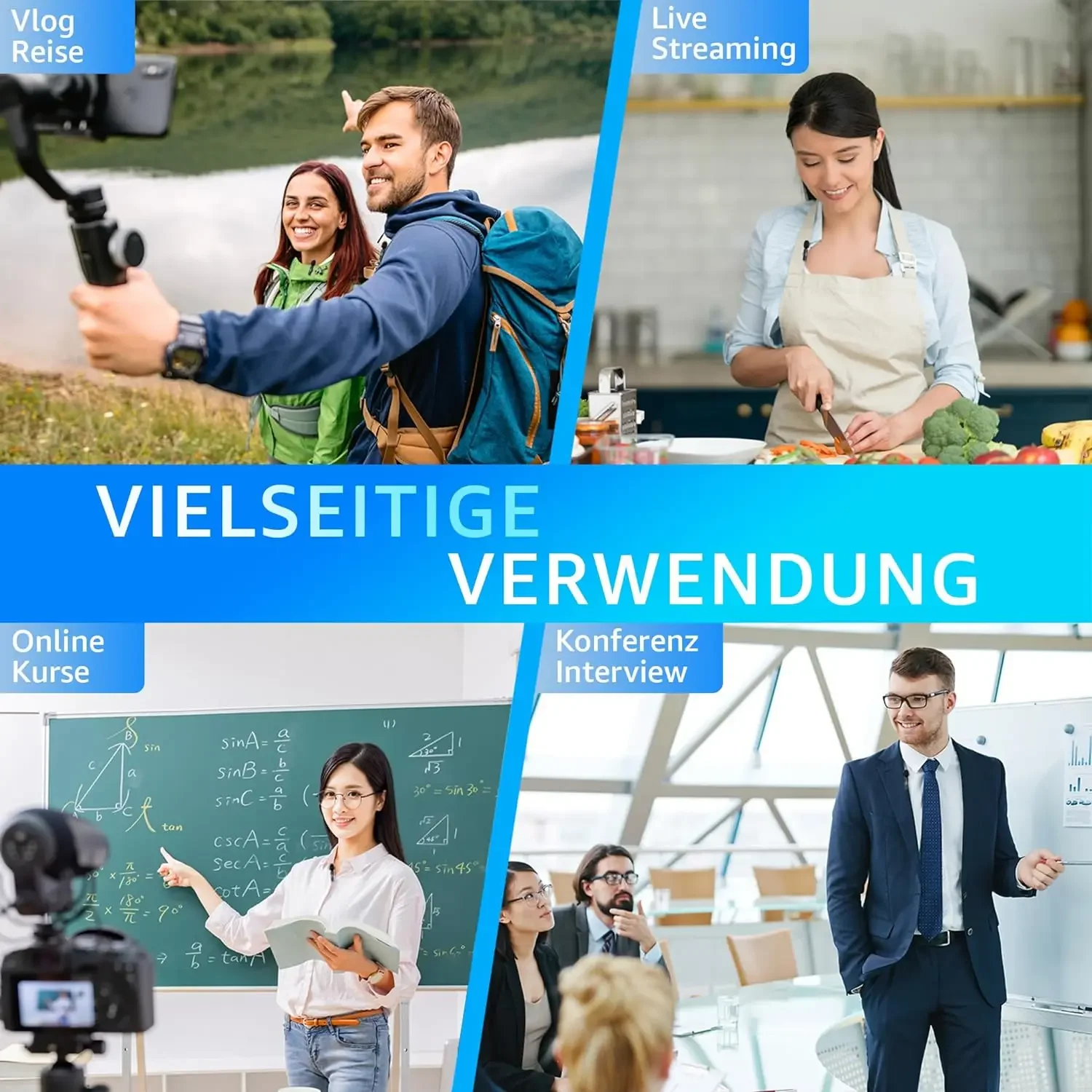 라 발리에 마이크 2.4G 무선 휴대용 오디오 비디오 녹화 iPhone 용 미니 마이크 안드로이드 라이브 방송 게임 전화