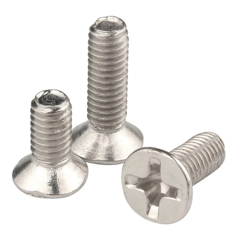 DELL SAMSUNG IBM HP TOSHIBA용 니켈 도금 전자 수리 나사, M1.2 M1.6 M1.7 M2 M2.5 M3 M4 KM, 로트당 100 개