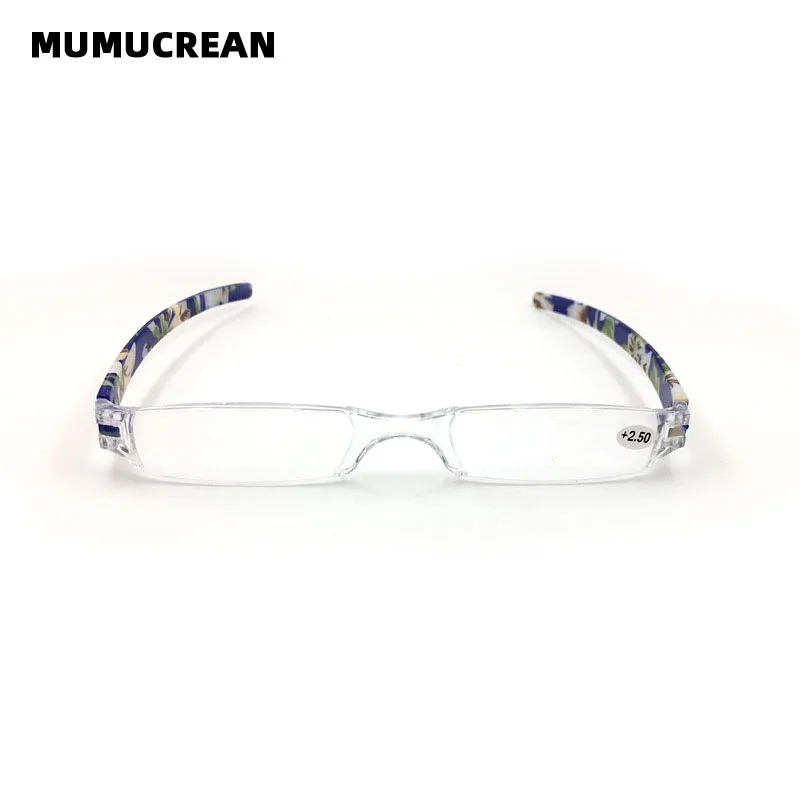 새로운 미니 접이식 독서 안경 여성 남성 + 1.0 ~ 4.0 휴대용 컨테이너 노안 펜 안경 상자