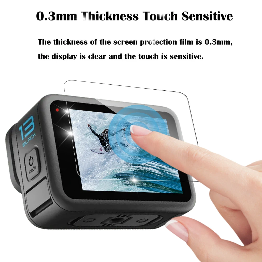 GoPro Hero 13 스크린 + 렌즈 보호대 용 9H 경도 유리 투명 Ultra-HD 강화 유리 긁힘 방지 필름 액세서리