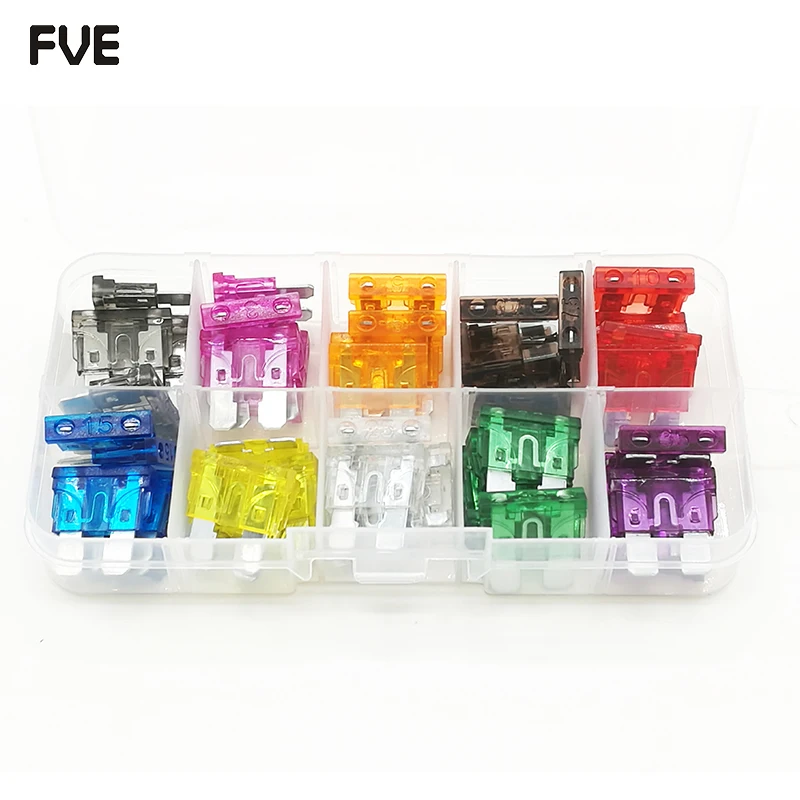 미니 소형 중형 표준 Micro2 블레이드 퓨즈 자동차 퓨즈 자동차 퓨즈 키트 APS ATR 2A ~ 35A+BoX