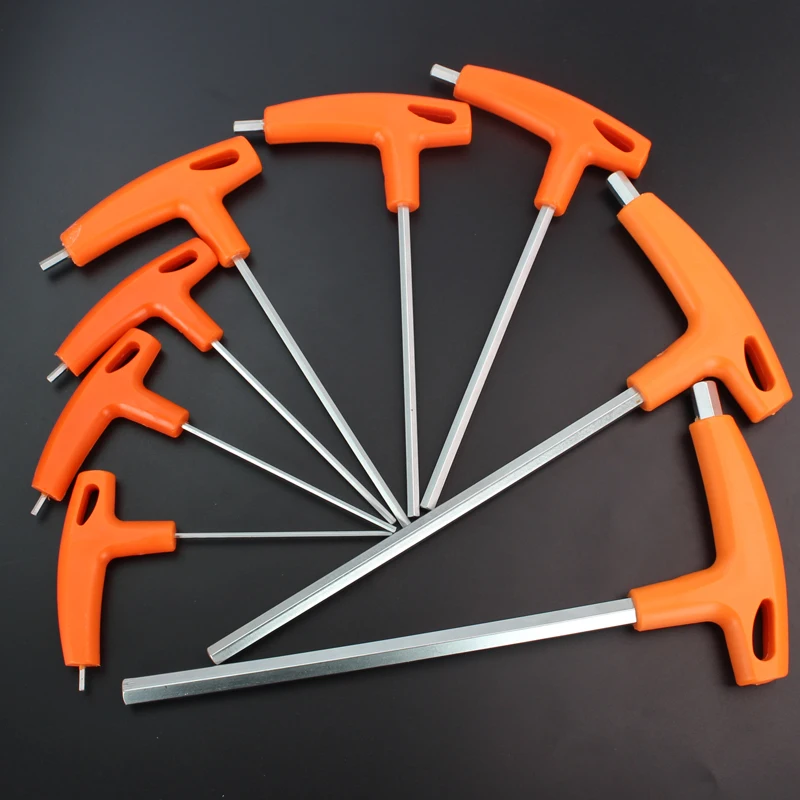 2/2.5/3/4/5/6/8/10mm 플랫/볼 헤드 육각 키 알렌 렌치 수공구 T-핸들 육각 키 렌치 볼 엔드 알렌 육각 키 렌치 스패너