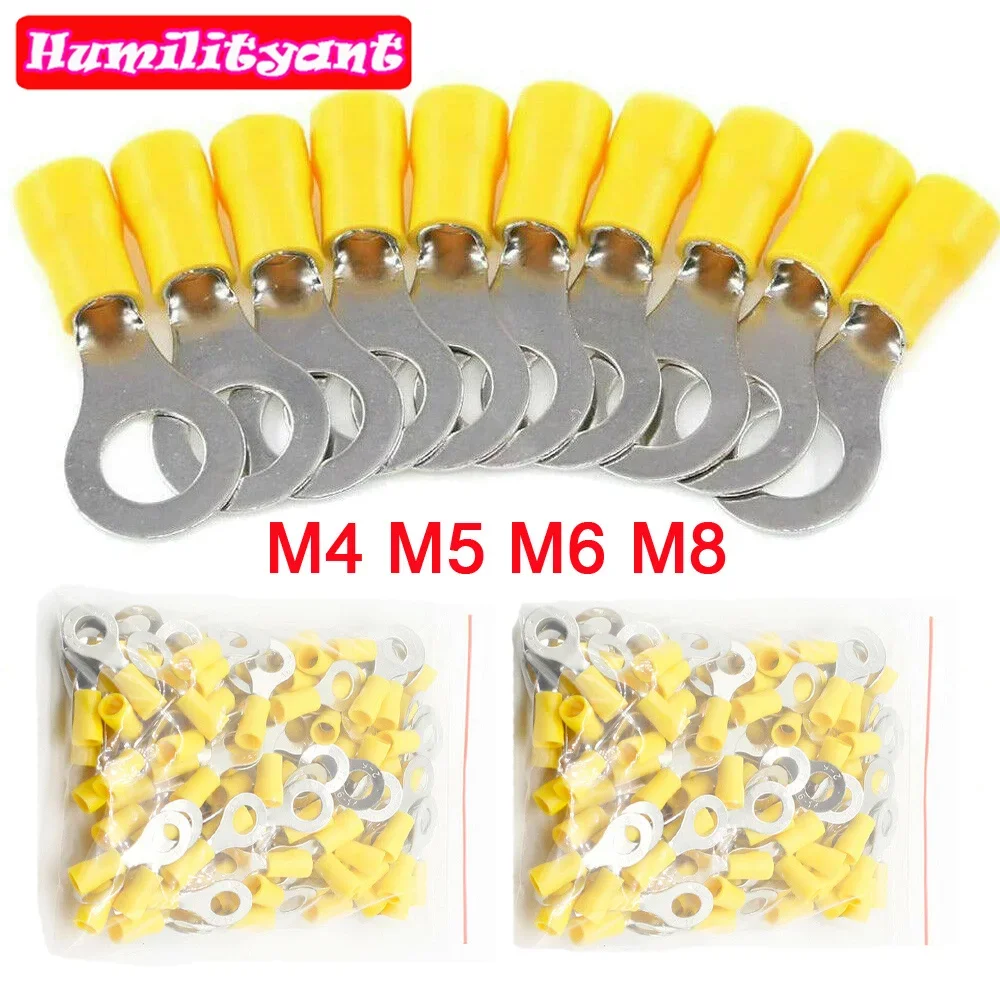 10/50/100PCS 노란색 링 4-6MM 절연 와이어 커넥터 전기 압착 단자 케이블 와이어 12-10AWG 자동차 오디오 압착 커넥터 title=10/50/100PCS 노란색 링 4-6MM 절연 와이어 커넥터 전기 압착 단자 케이블 와이어 12-10AWG 자동차 오디오 압착 커넥터 