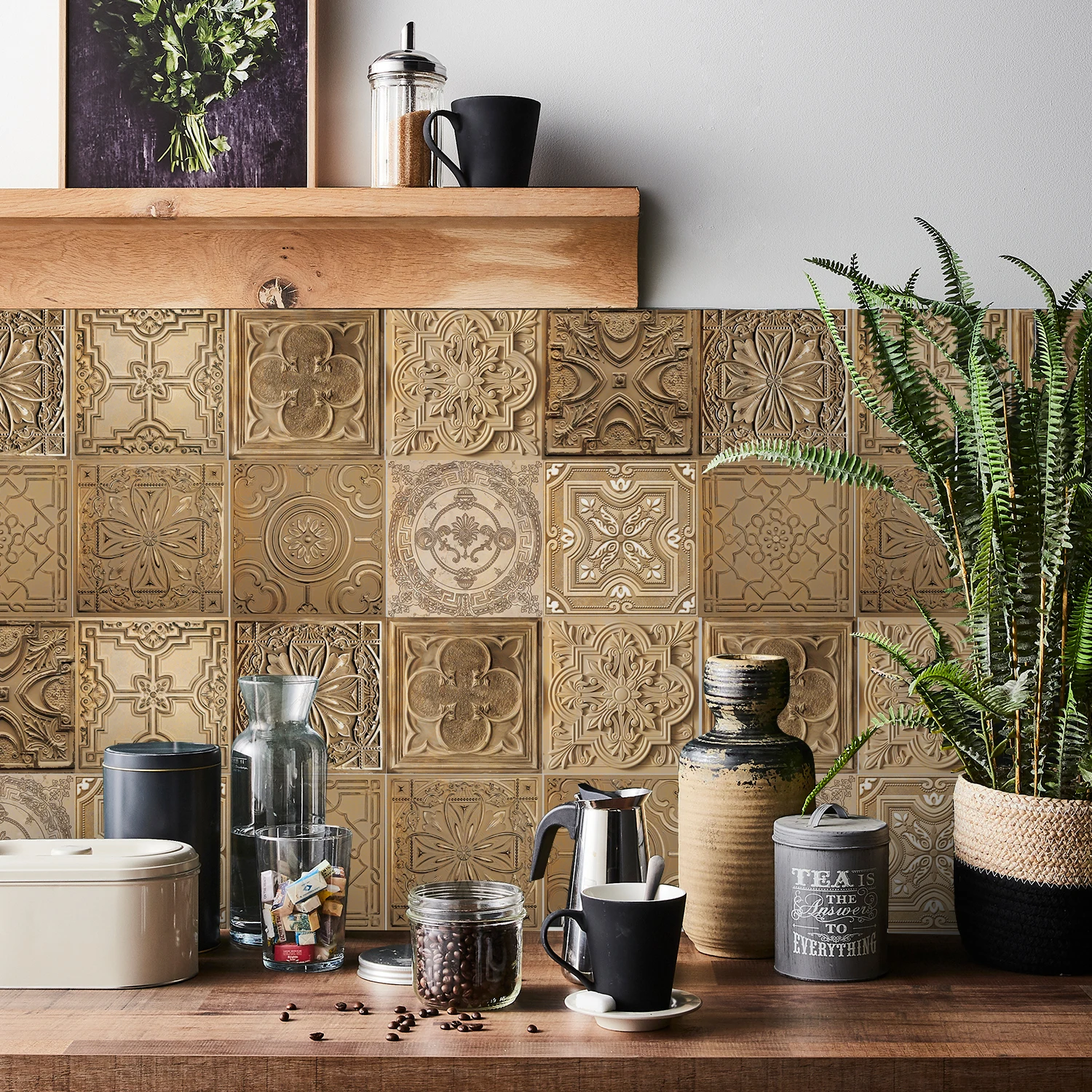 24 개/대 라이트 컬러 타일 스티커 벽 스티커 주방 욕실 홈 리노베이션 벽지 방수 자체 접착 벽 데칼