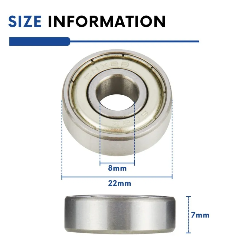 10PCS 고속 자동 소형 603-699 604 605 606 608 8*22*7mm 623 624 626 628 686 687 688 692 693 697 696 ZZ 2RS 2Z
