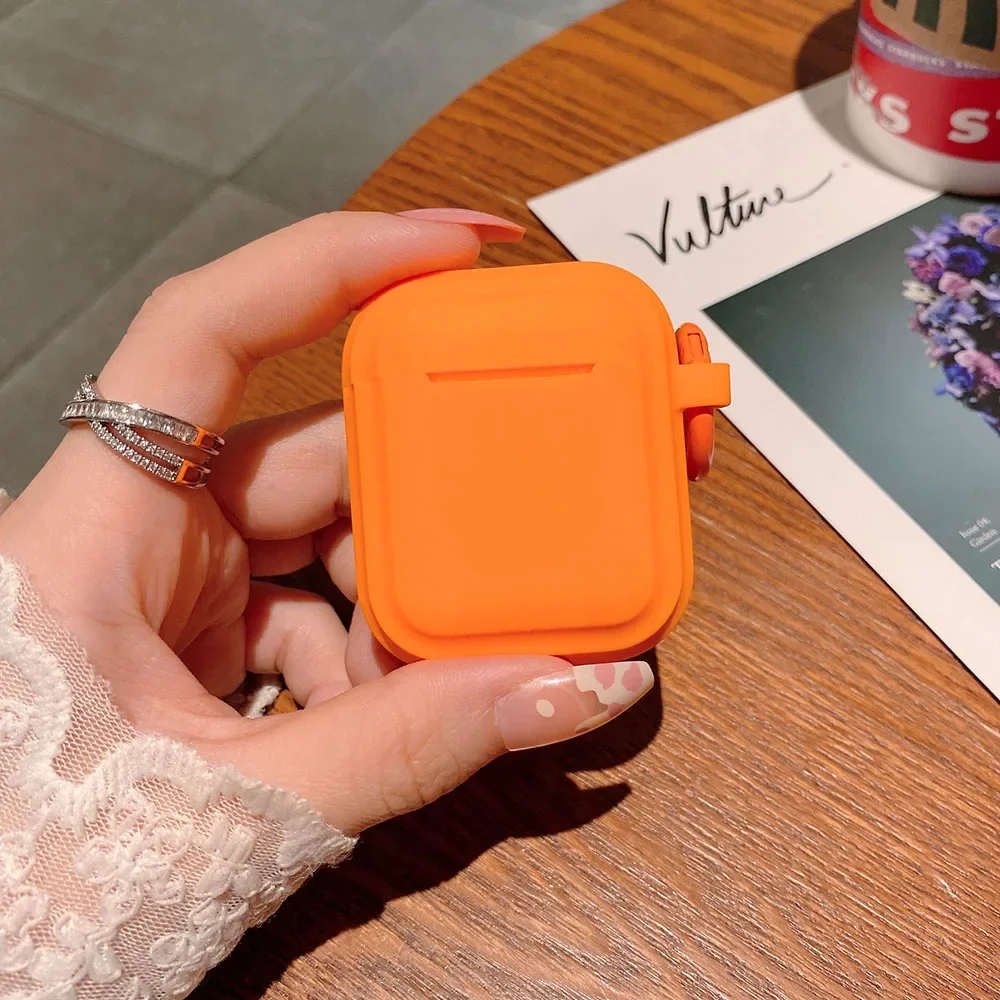 AirPods 4 3 용 간단한 부드러운 액체 실리콘 케이스 Apple airpods Pro 2 1 Funda 용 무선 블루투스 이어폰 보호 커버