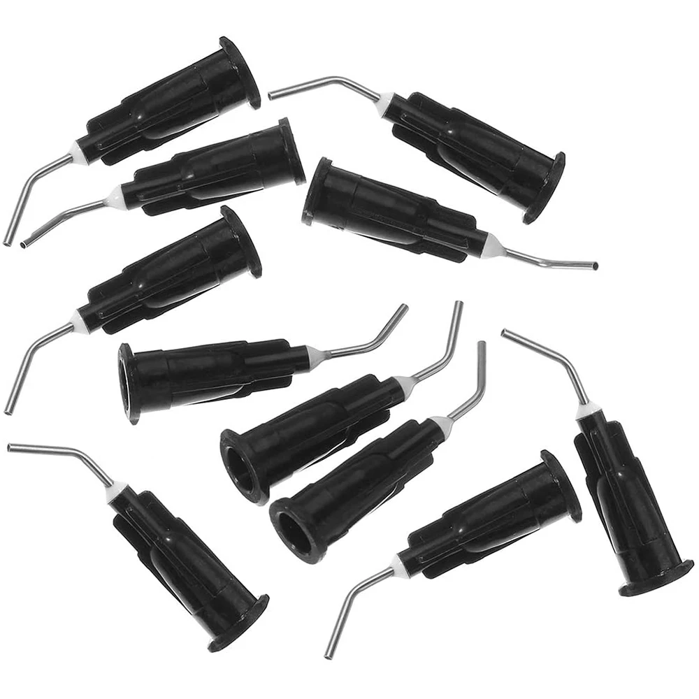 100 개/몫 장비 관개 구부러진 바늘 팁 치과 흐름 실란트 에칭제 복합 수지 산성 시약 Delievery 주사기 팁