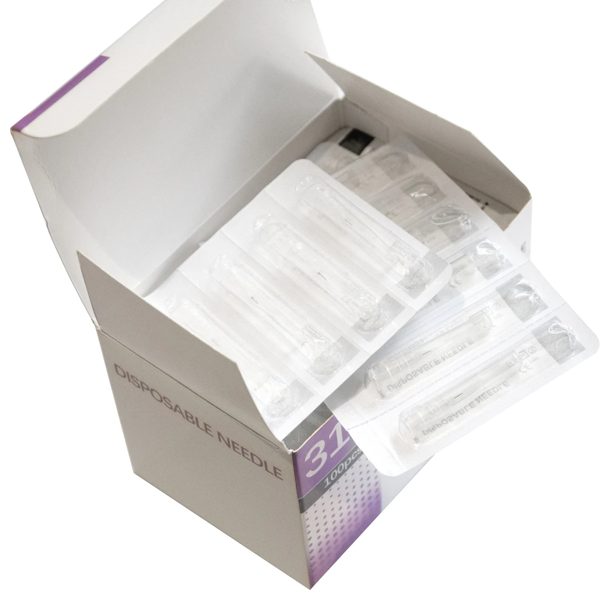 30G-34G 무통 바늘 피어싱 투명 주사기 주입 접착제 클리어 팁 캡 제약 주입 바늘 1.5/2.5/4/6mm