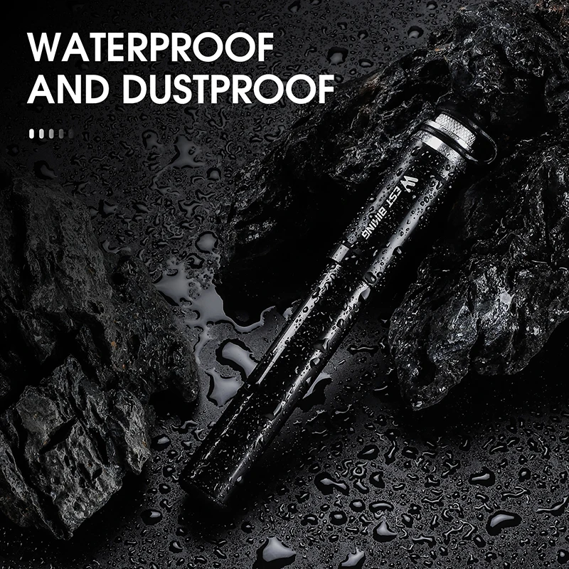 서쪽 자전거 130PSI 미니 자전거 펌프 알루미늄 합금 휴대용 드롭 방지 자전거 Ultraligh 핸드 공기 펌프 MTB Mountain Road 사이클링 펌프