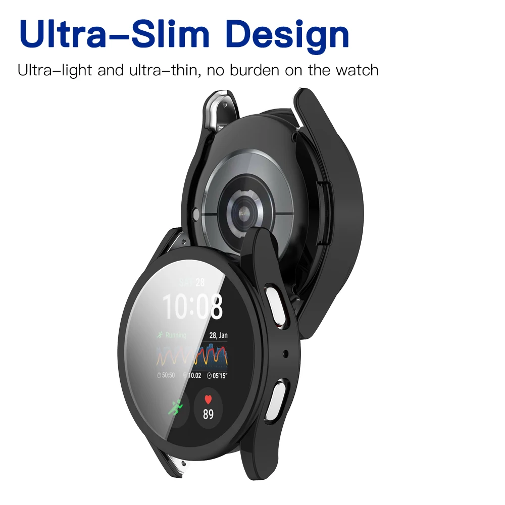 삼성 갤럭시 워치 7 용 케이스, 풀 커버리지 범퍼, 소프트 TPU 보호 케이스 커버, 갤럭시 워치 7 액세서리, 44mm, 40mm