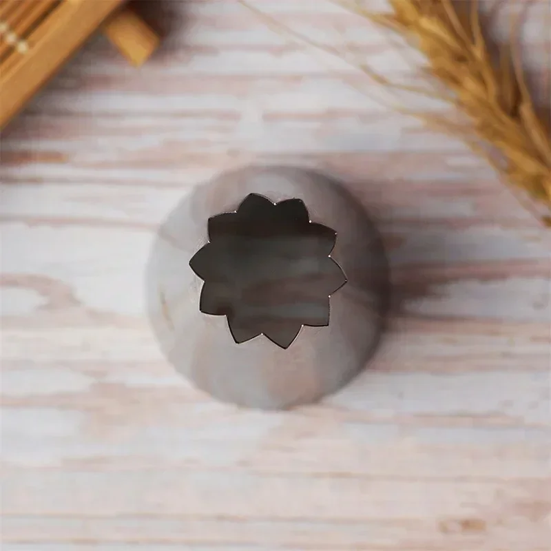 # 366 DIY 머랭 쿠키 용 대형 오픈 스타 파이핑 노즐 케이크 장식 도구 스테인레스 스틸 아이싱 크림 PastryIcing 팁