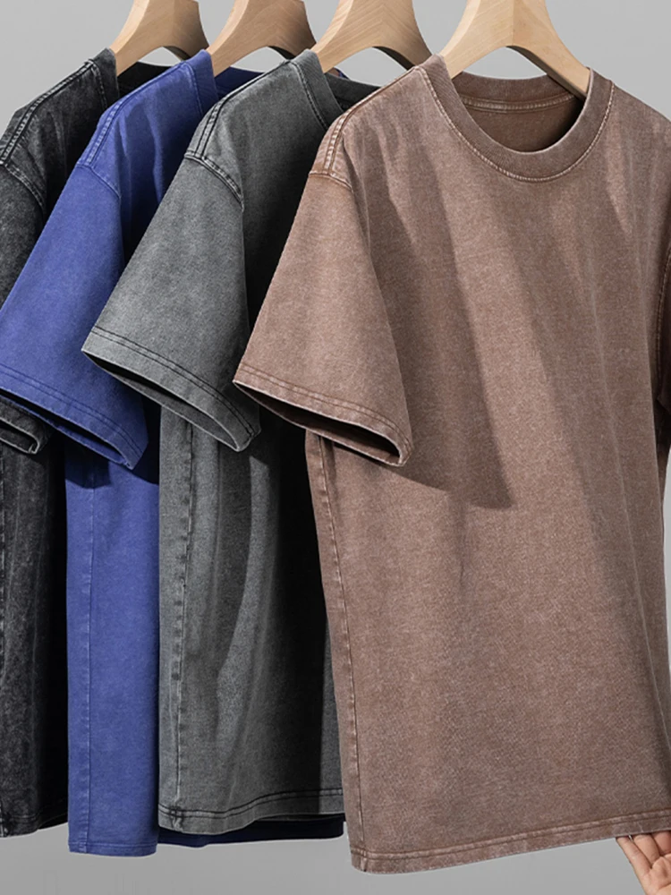 남성 여성 워시 빈티지 티셔츠 스트리트 힙합 레트로 펑크 티셔츠 하라주쿠 캐주얼 코튼 반팔 커플 티셔츠 티셔츠