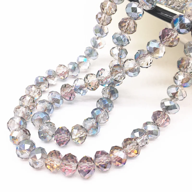 4/6/8mm Rondelle 오스트리아면 처리 된 크리스탈 유리 구슬, 휠 비즈, 운송 비즈, 팔찌 목걸이 쥬얼리 만들기