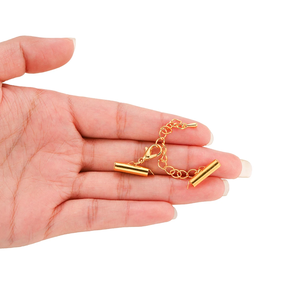 랍스터 걸쇠 후크 연장 체인 팔찌 엔드 커넥터 슬라이더 걸쇠, DIY 주얼리 만들기 찾기용, 10-40mm, 묶음당 10 세트