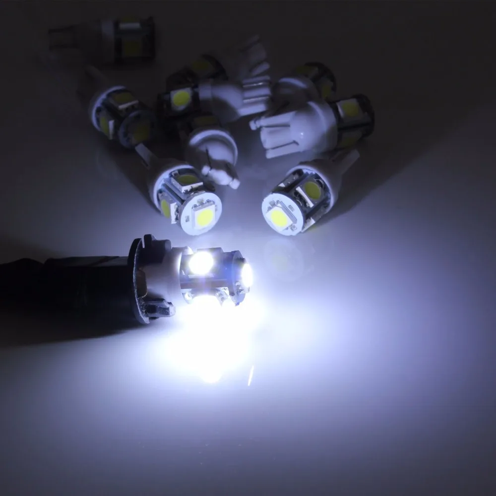 YSY 큰 프로모션 T10 W5W 168 194 Led 라이트 앰버 화이트 5050 SMD 5 LED 자동차 자동 사이드 웨지 테일 라이트 헤드 라이트 램프 전구 DC12V