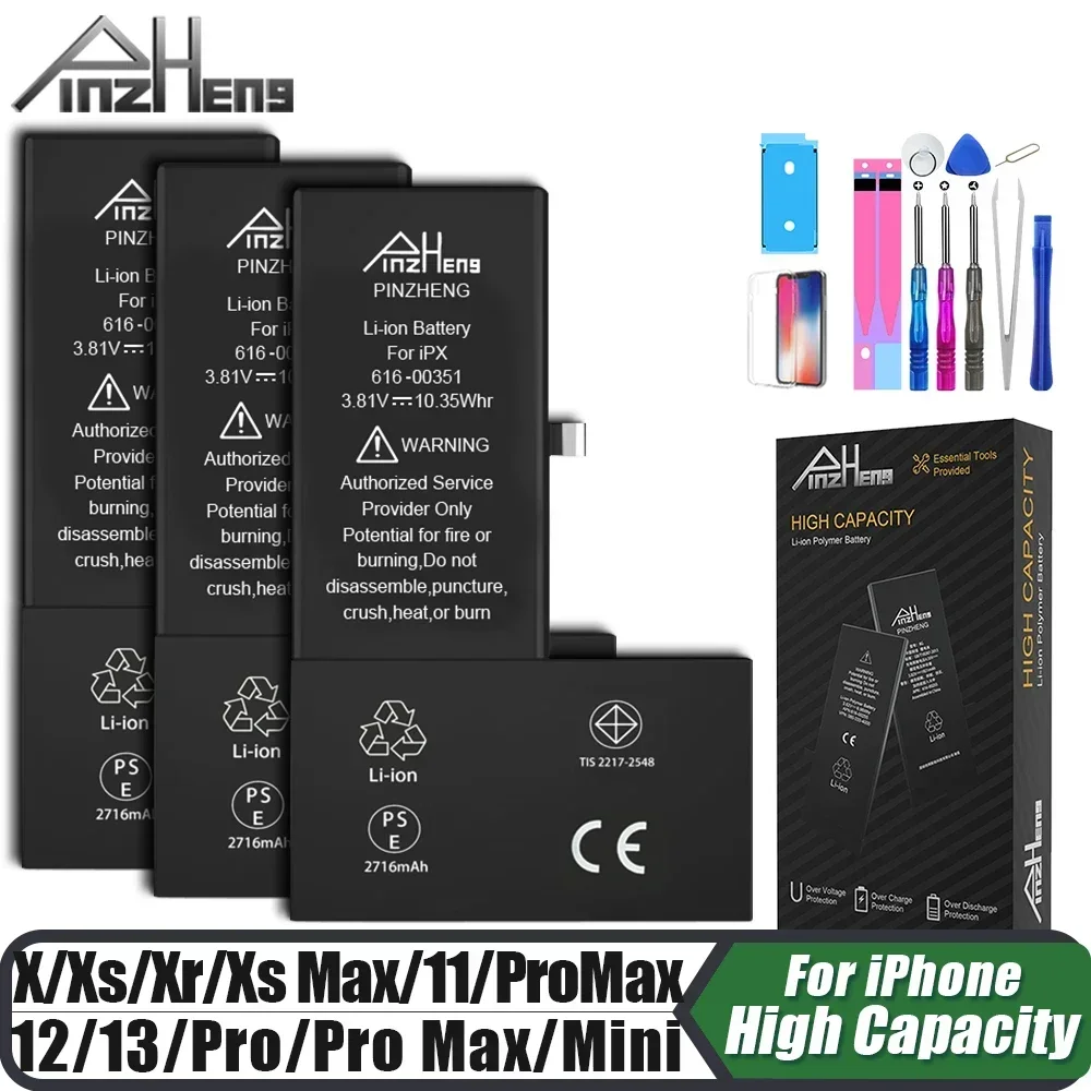 iPhone X XR XS 11 12 13 Mini Max Pro Promax 실제 고용량 교체 Bateria 보증 1 년용 PINZHENG 배터리 title=iPhone X XR XS 11 12 13 Mini Max Pro Promax 실제 고용량 교체 Bateria 보증 1 년용 PINZHENG 배터리 
