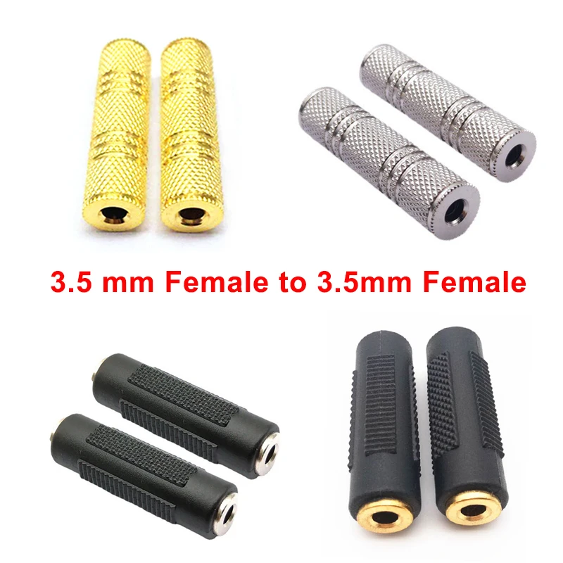 2PCS 3.5mm 잭 커플러 금도금 3.5mm 암-3.5mm 암 잭 플러그 오디오 스테레오 커플러 소켓 어댑터 커넥터 title=2PCS 3.5mm 잭 커플러 금도금 3.5mm 암-3.5mm 암 잭 플러그 오디오 스테레오 커플러 소켓 어댑터 커넥터