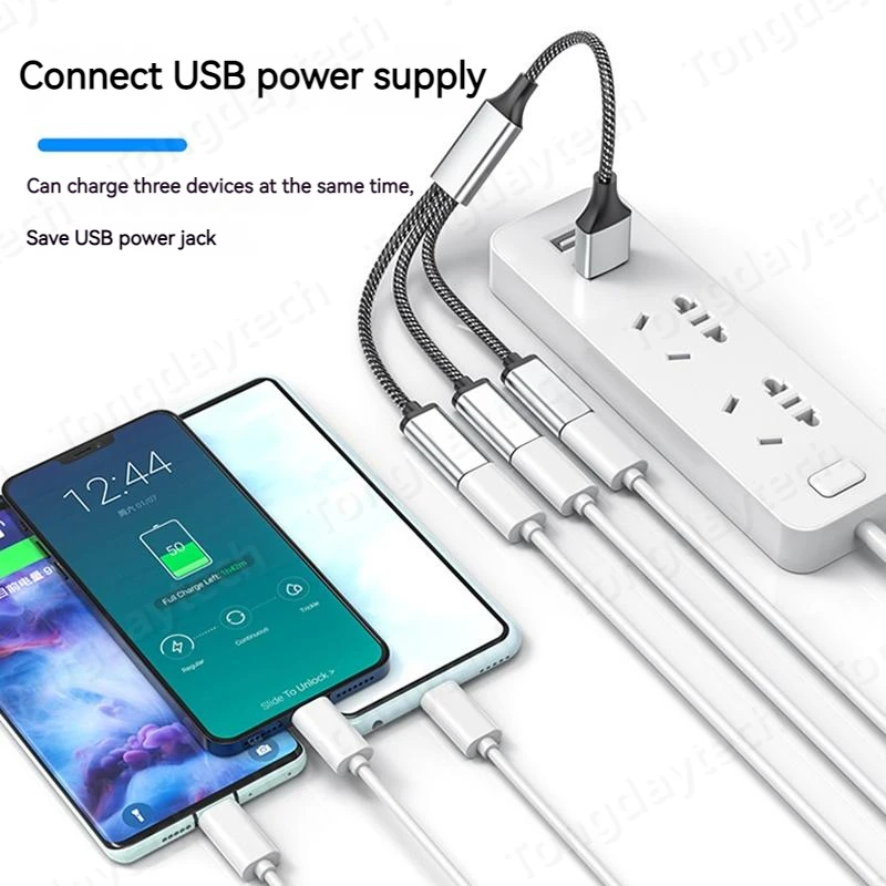 USB 허브 확장 3 포트 유형 C 허브 USB 분배기 데이터 전송 컴퓨터 용 고속 OTG 어댑터 Xiaomi Macbook Pro Air