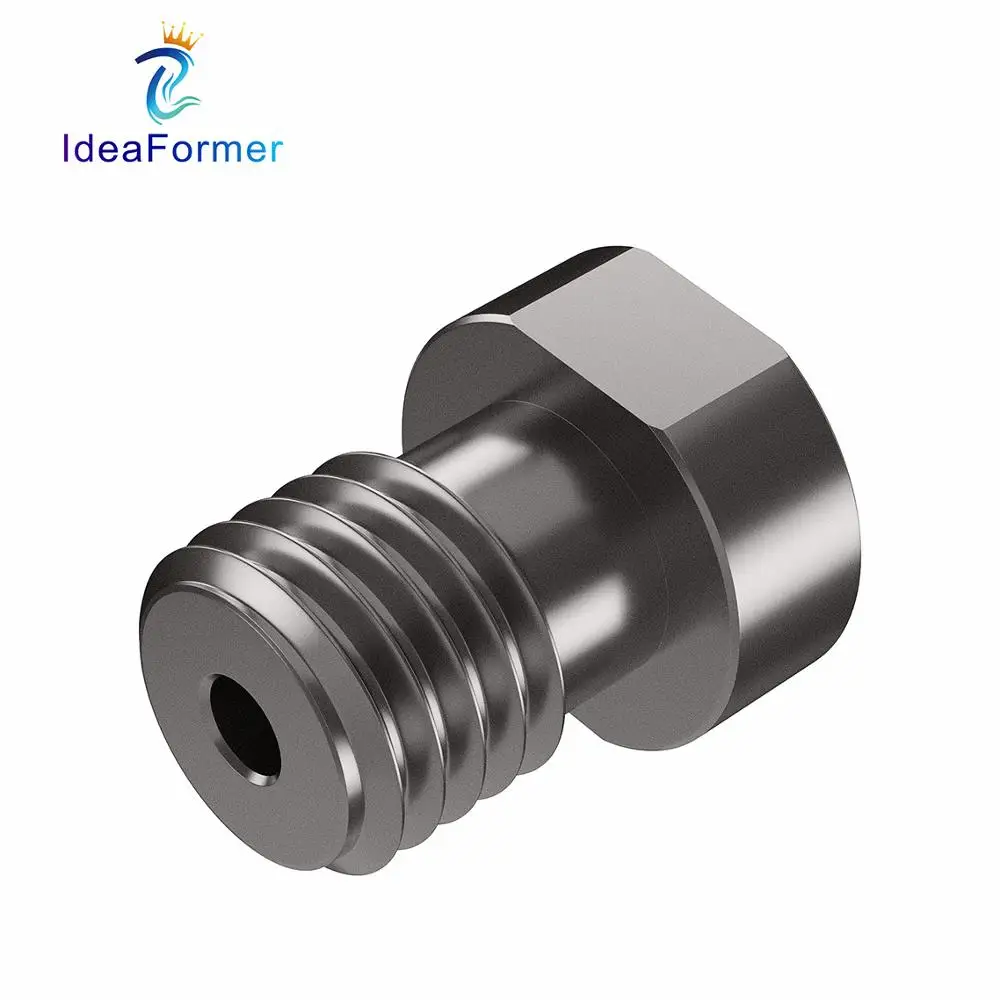 V6 노즐 경화 강철 0.2/0.4/0.6/0.8/1mm 1.75mm 필라멘트 M6 3D 프린터 노즐 Ender 3 Hotend Titan Extruder Prusa i3 MK3