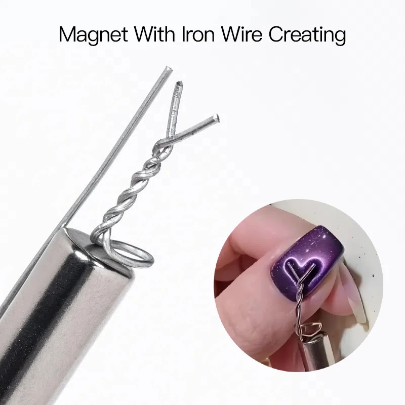 사랑 고양이 눈 젤 폴란드어 봄 손톱에 하트 모양을 만들기위한 자석 도구가있는 인기있는 자기 젤 네일 네일 용품