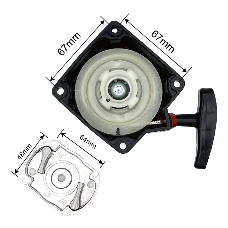 가솔린 브러시 커터 엔진용 리코일 스타터 풀 키트 43CC 49CC 52CC