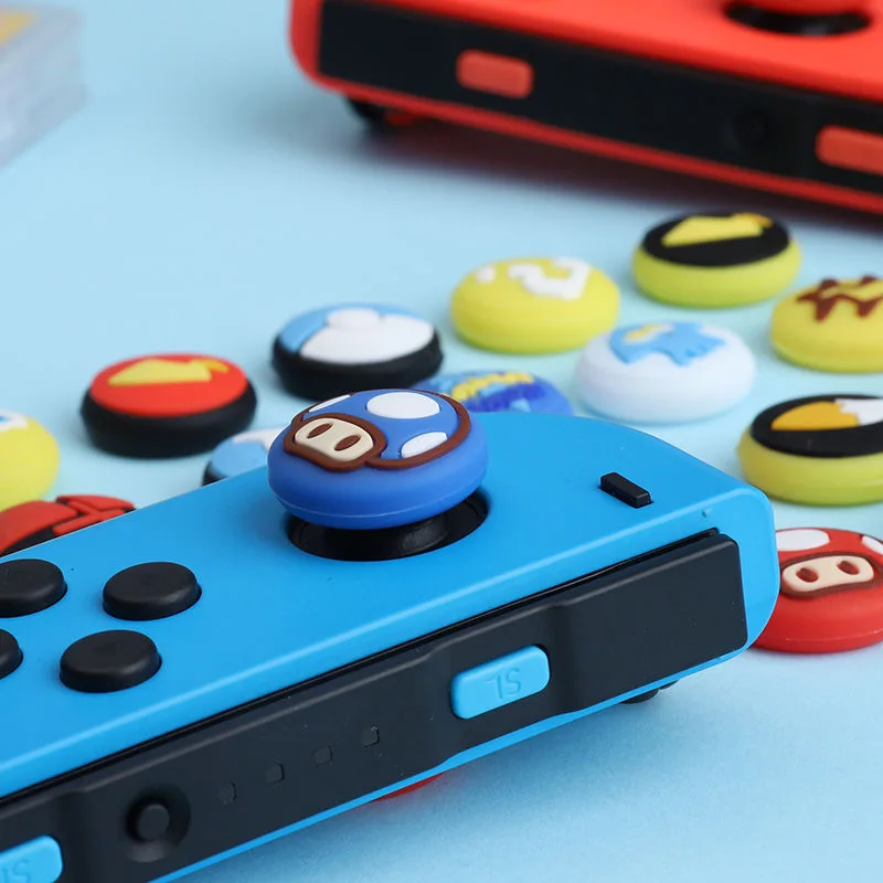 닌텐도 스위치 NS 조이스틱 커버 엄지 스틱 컨트롤러 그립 캡 스킨 조이 콘 게임 패드 썸 스틱 케이스 2 개