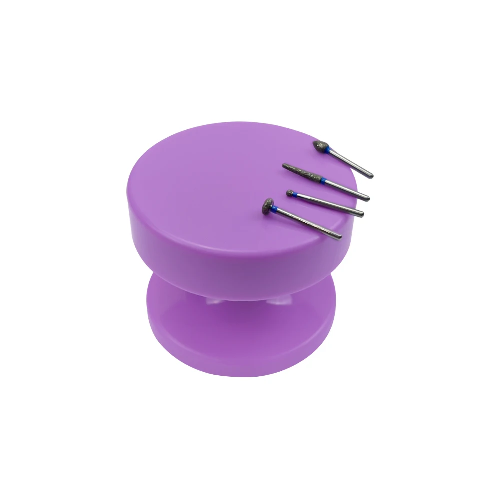 1pcs 자기 치과 Bur 홀더 Cupule 케이스 폴란드어 Burs 드릴 자석 흡입 플레이트 트레이 랙 치열 교정 도구 보관 주최자