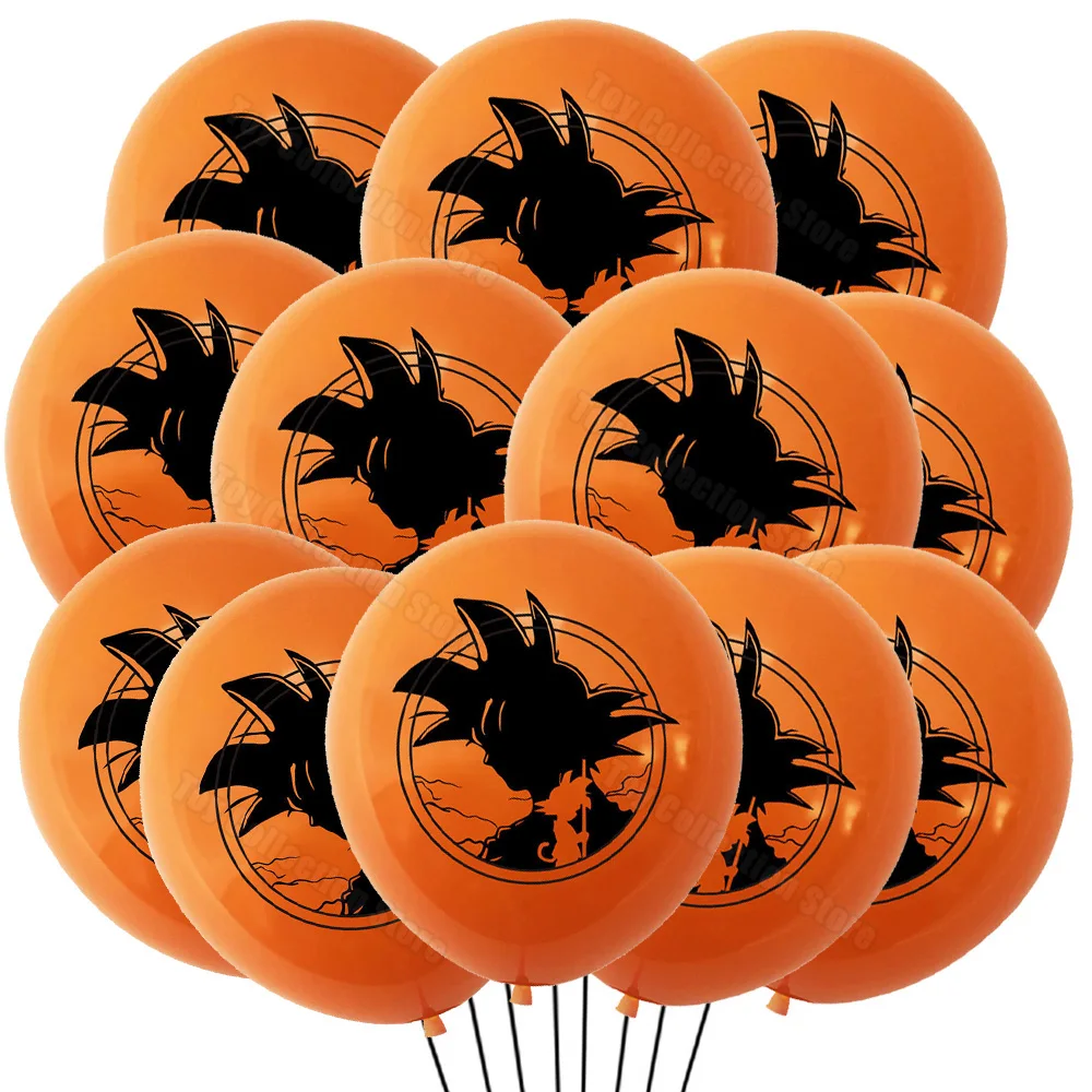 Dragoned Ball Z 12/24/50Pcs 라텍스 Ballon 소년 호의 파티 장식 축제 장난감 선물 파티 용품 기념일 휴일