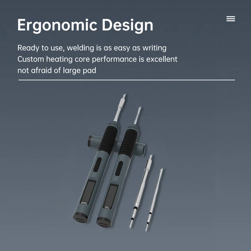 ALIENTEK T80 T80P 스마트 납땜 인두 PD 65W QC 조정 가능한 일정한 온도 휴대용 스마트 납땜 인두 키트 C245 도구