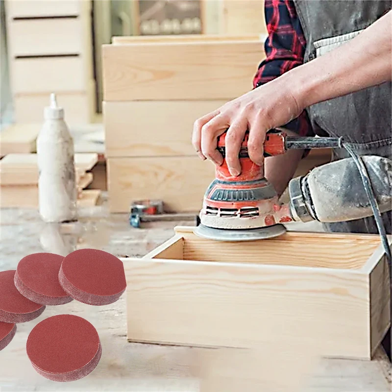 3 4 5 6 7 인치 샌딩 종이 세트 100-125-150-180mm 40-60-80-120-2000 그리드 금속 광택 목공 연마 도구 액세서리