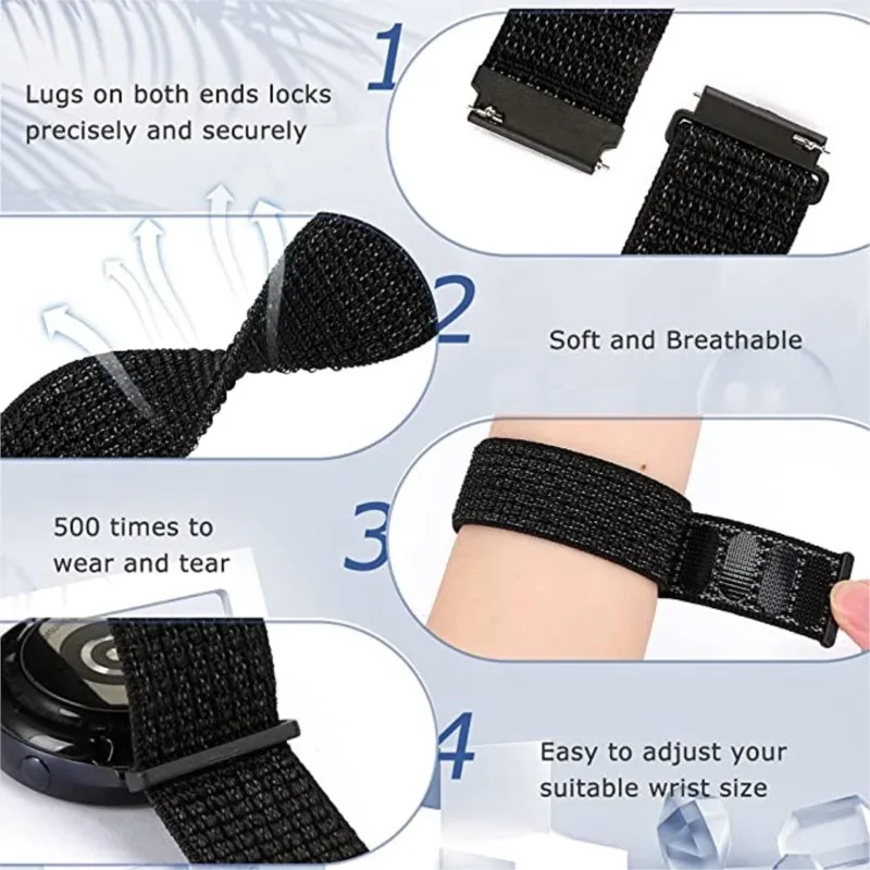 Redmi Watch 5 용 22mm 나일론 루프 밴드 Redmi Watch 5 Lite 스포츠 손목 스트랩 액세서리 용 활성 통기성 팔찌 시계 밴드