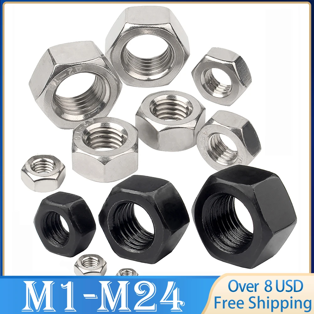 M1 M1.2 M1.4 M1.6 M2 M2.5 M3 M3.5 M4 M5 M6 M8 M10 M12 M16 M20 M24 DIN934 304 스테인레스 스틸 검정색 탄소강 육각 육각형 너트 title=M1 M1.2 M1.4 M1.6 M2 M2.5 M3 M3.5 M4 M5 M6 M8 M10 M12 M16 M20 M24 DIN934 304 스테인레스 스틸 검정색 탄소강 육각 육각형 너트