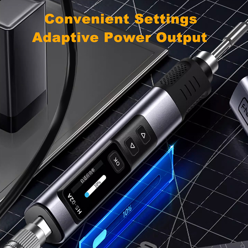 FNIRSI HS-02 납땜 인두 스마트 슬립 IPS 컬러 디스플레이 화면 100-450 ℃   납땜 재작업 스테이션 PD100W 휴대용 수리 도구