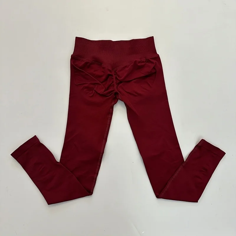 노로고 레깅스 여성 로우 리브드 밴드 스크런치 엉덩이 심리스 요가 팬츠 짐 레깅스 피트니스 땀 흡수 스트레치 운동 타이즈