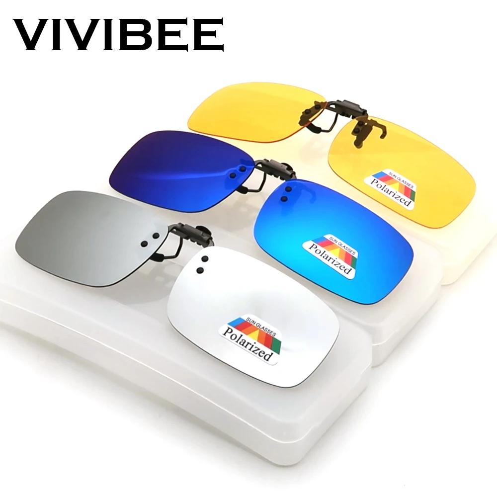 VIVIBEE 미러 블루 플립 업 클립 선글라스 낚시 남자 광장 편광 렌즈 금속 야간 운전 UV400 여성 안경 title=VIVIBEE 미러 블루 플립 업 클립 선글라스 낚시 남자 광장 편광 렌즈 금속 야간 운전 UV400 여성 안경 