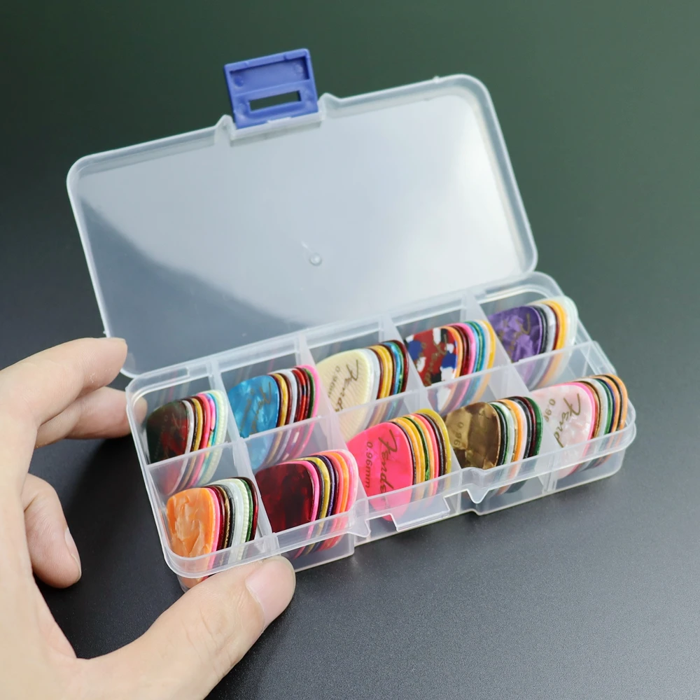 20 & 50 & 100 Pcs 어쿠스틱 일렉트릭 기타 픽 Plectrum 셀룰로이드 기타 픽 액세서리 상자 두께 0.46mm-0.96mm