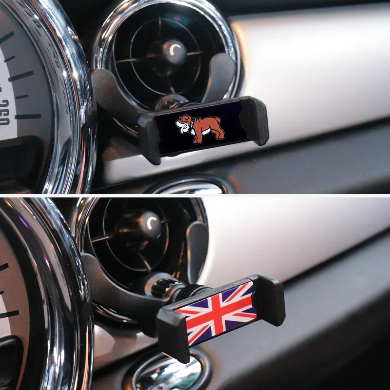 자동차 에어 벤트 아울렛 전화 홀더 미니 쿠퍼 F54 F55 F56 F57 R55 R56 R57 R60 R50 R52 R53 자동차 마운트 액세서리 