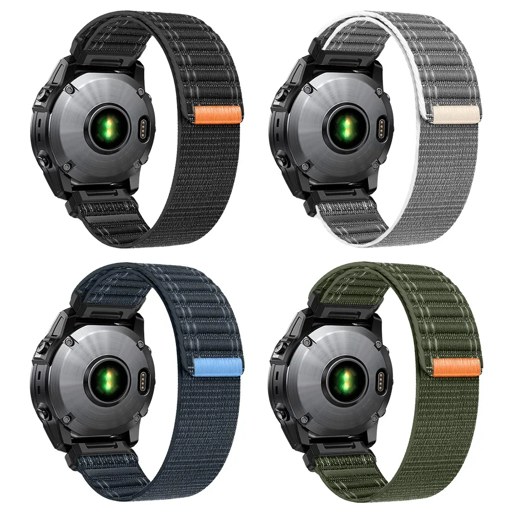 Garmin Fenix ​​E 8 47mm 51mm 7 7X 6 6X 5 5X Plus/Enduro 3/Epix Pro Gen 2 스트랩 팔찌용 QuickFit 22mm 26mm 우븐 나일론 밴드