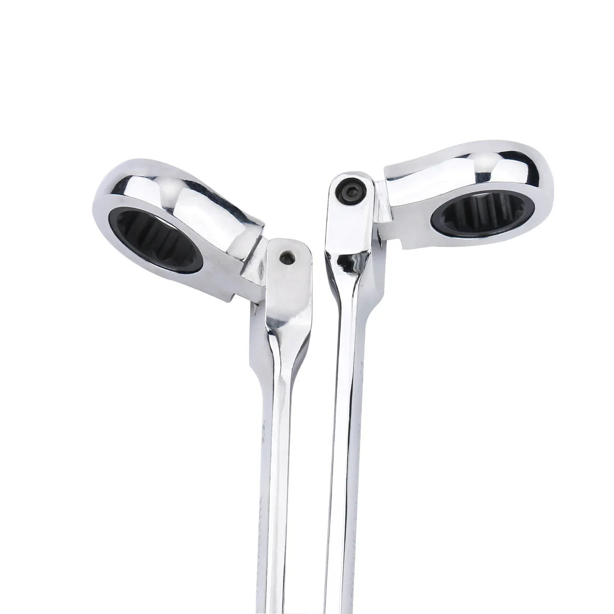 키 스패너 세트의 래칫 렌치 손 도구 72 치아 래칫팅 유연한 헤드 미러 마감 6mm-27mm 자동 및 홈 수리 1 개