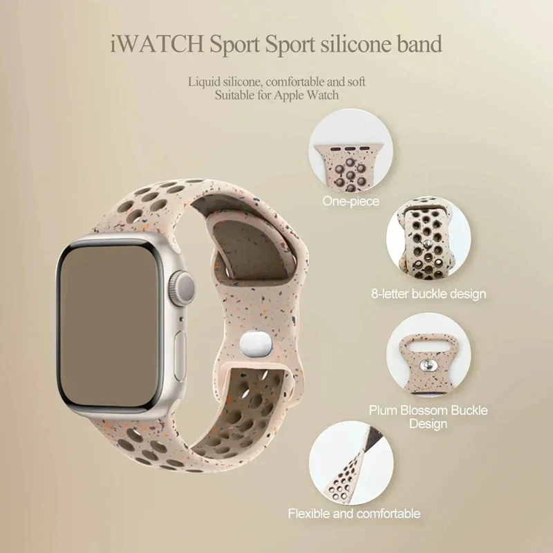 Apple Watch 밴드 용 스트랩 46mm 44mm 49mm 45mm 40mm 41mm 38 42mm correa 통기성 팔찌 iwatch 시리즈 10 8 SE 7 6 5 9 Ultra