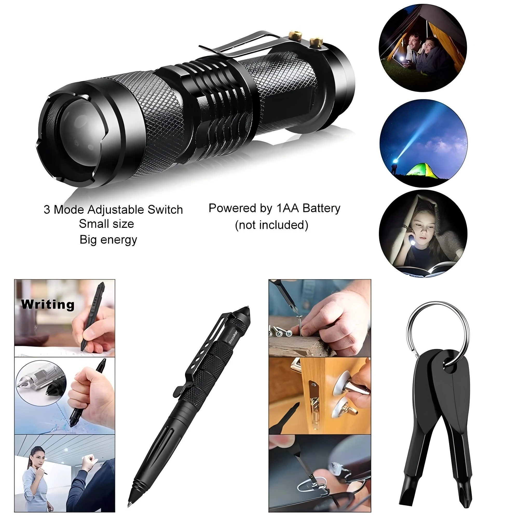 전문 긴급 생존 키트 기어 캠핑 다기능 전술 방어 장비 응급 처치 SOS 황야 모험