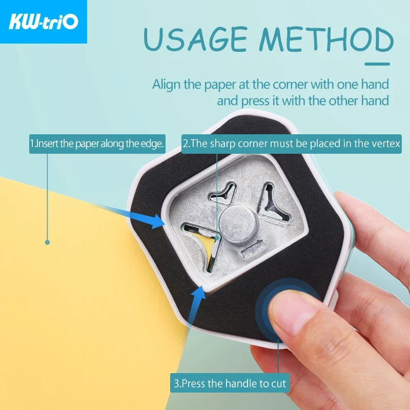 스크랩북 diy 미니 코너 커터 R4/R7/R10mm 원형 트리머 펀치 사무용품 용 3-in-1 코너 라운드 테두리 펀치